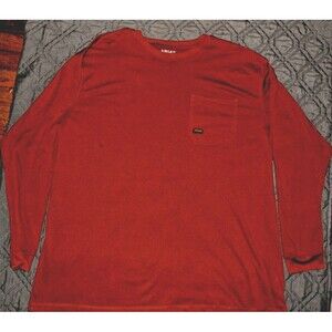 Ariat Rebar Shirt Mens 3XL Tall Red Rust Orange Long Sleeve Pocket Workwear